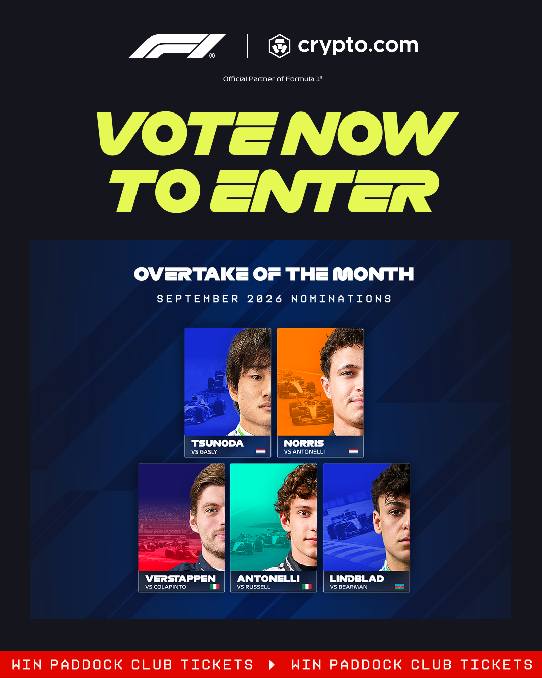 Vote now for the Crypto.com Overtake of the Month