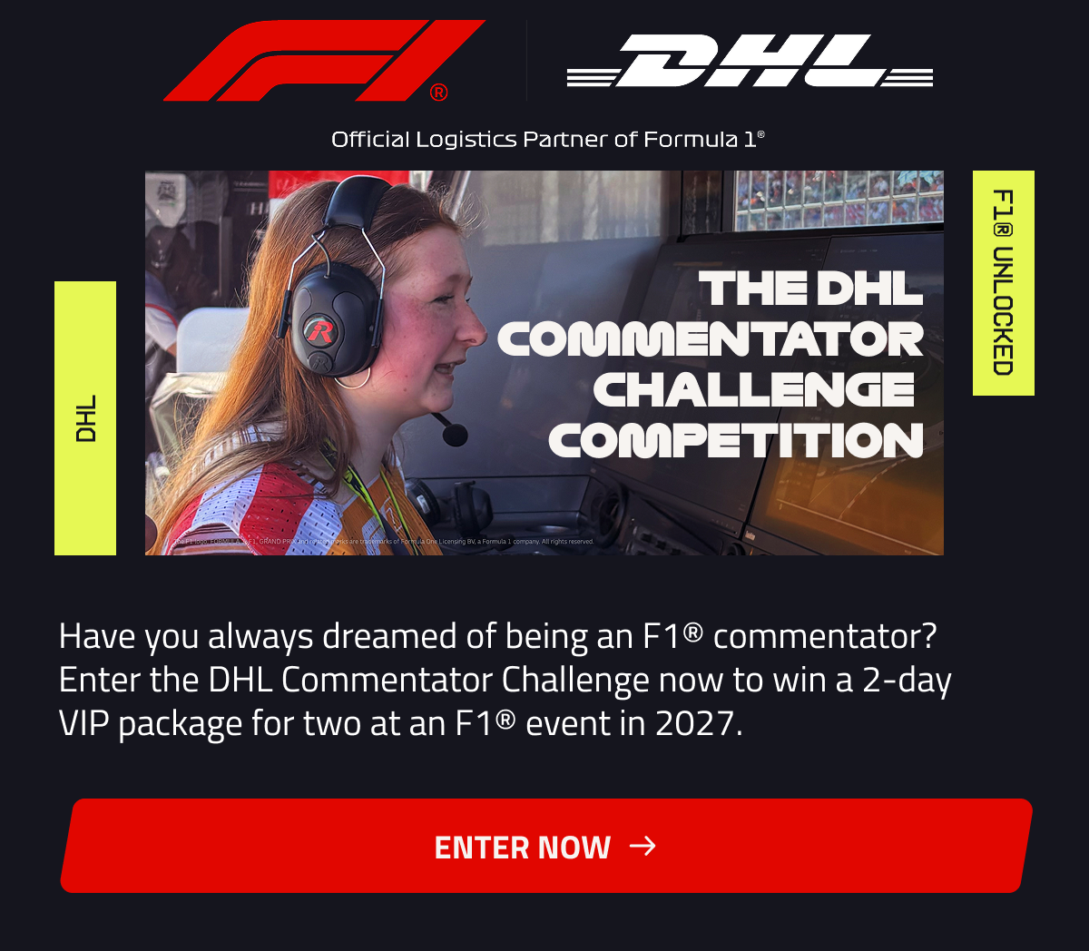 Enter the DHL commentator challenge now
