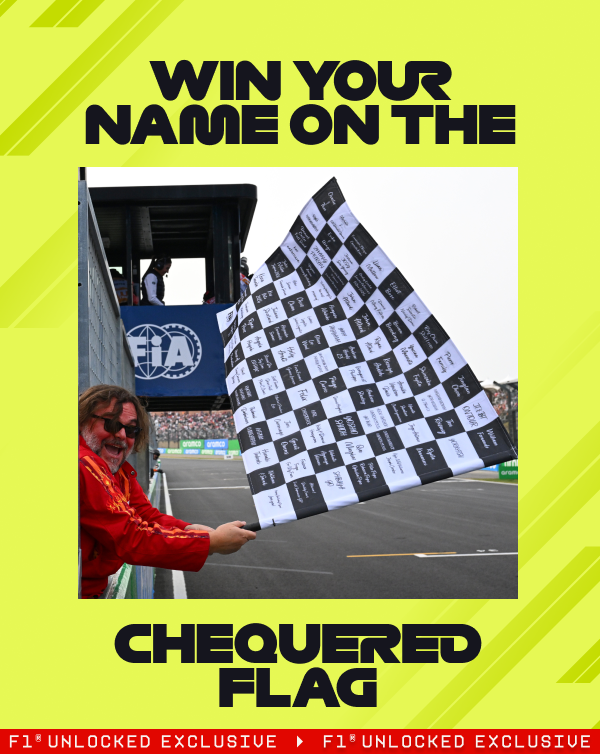 Win your name on the Chequered Flag