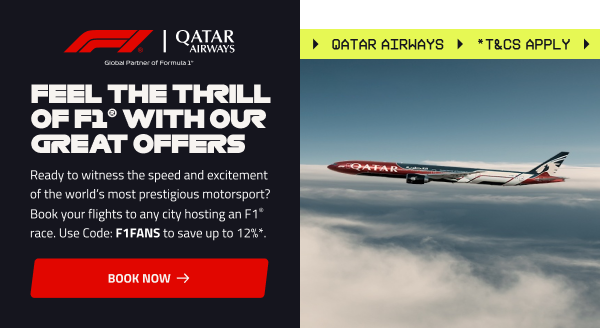 Feel the thrill of F1 with Qatar Airways great offers