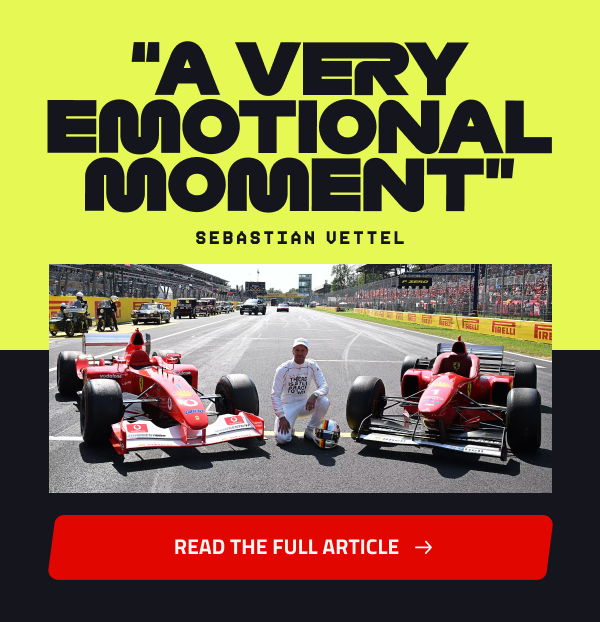 "A very emotional moment" Sebastian Vettel