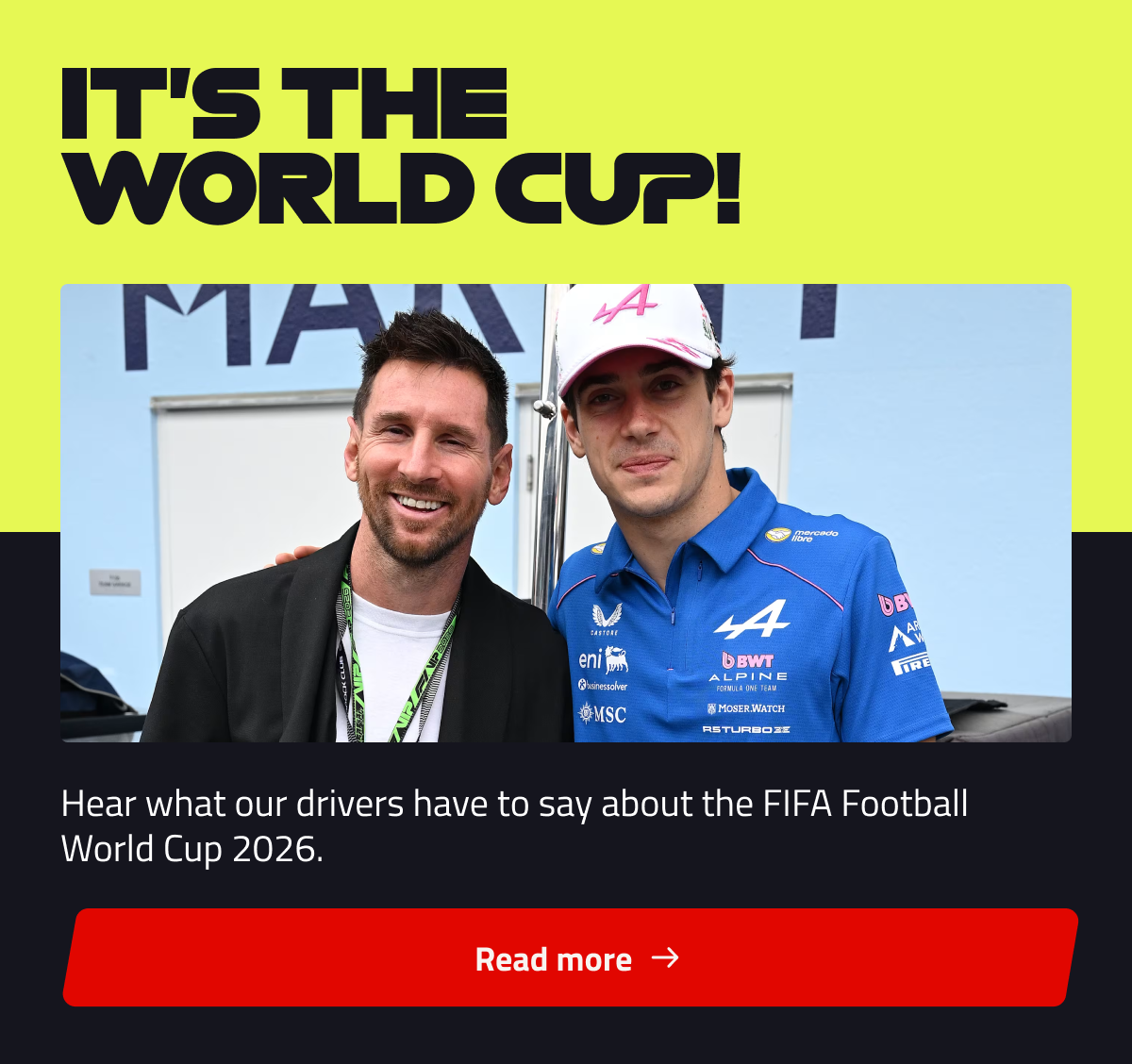 It's the World Cup!