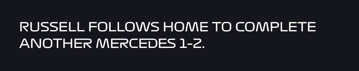 Russell follows home to complete another Mercedes 1-2