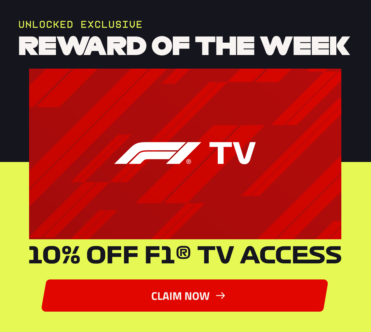 10% off F1 TV Access
